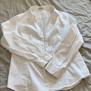 Basic white button down.
